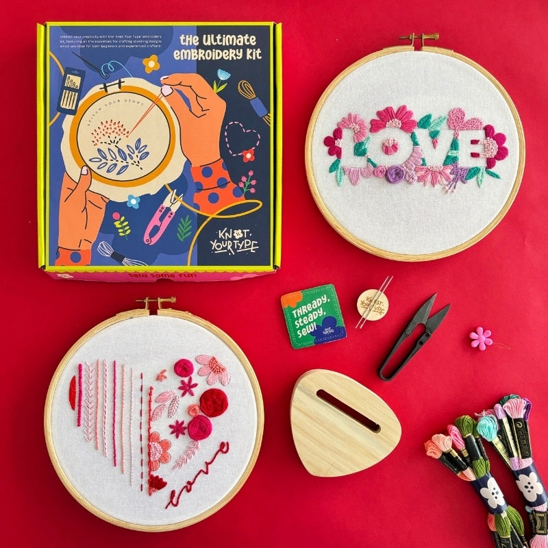 The Love DIY Embroidery Kit - Bundle Of 2