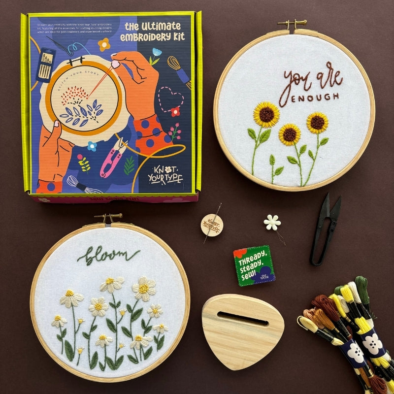 Aesthetic Boho DIY Embroidery Kit - Bundle Of 2