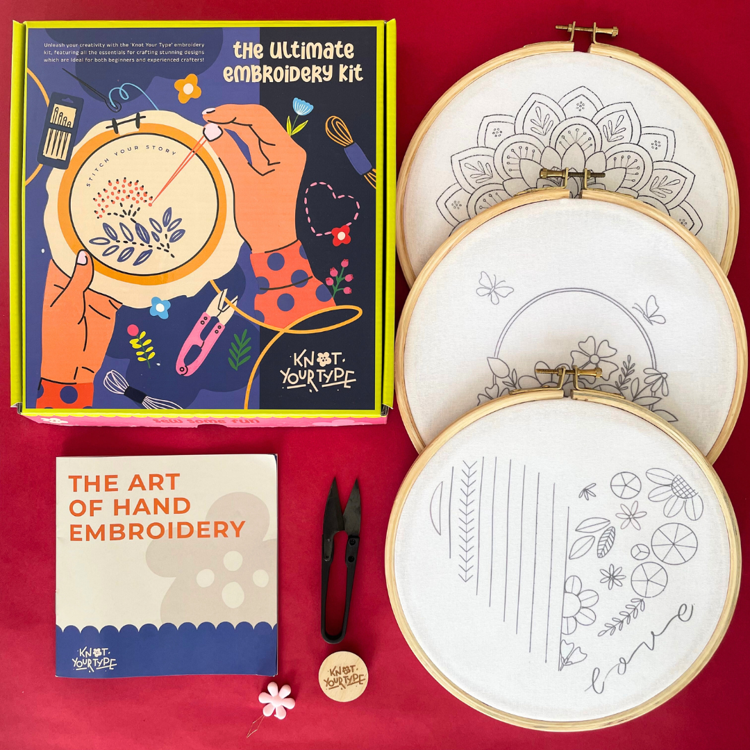 Heart & Art- DIY Embroidery Kit Bundle of 3